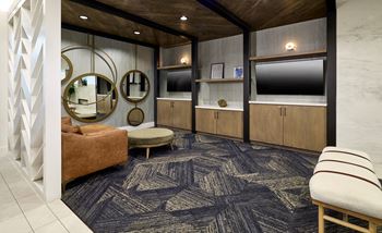 North building: 24-hour clubroom with billiards table & tv/gaming area