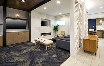 North building: 24-hour clubroom with billiards table & tv/gaming area