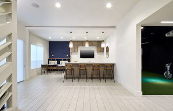 North building: 24-hour clubroom with billiards table & tv/gaming area
