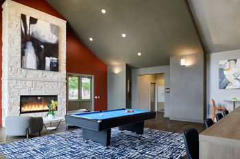 24-Hour clubroom with billiards