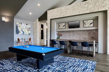 24-Hour clubroom with billiards
