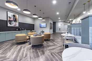 Resident lounge with cozy seating