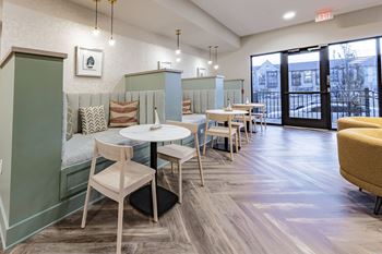 Resident lounge with cozy seating