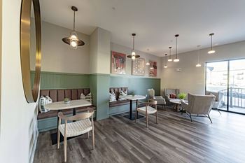 Resident lounge with cozy seating