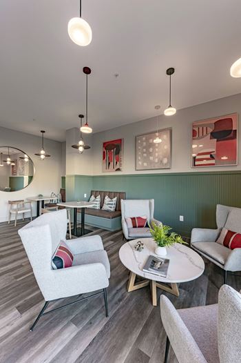 Resident lounge with cozy seating