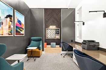 24-Hour business center with computers and wireless printing