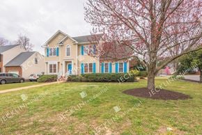 Henrico house for rent - A house with blue shutters and a tree in the front yard.
