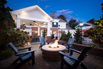 Fire pit with cozy seating
