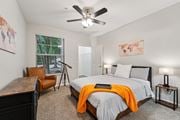 Kingwood apartment for rent - Bedroom With Ceiling Fan at Kingwood Glen, Texas, 77339