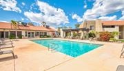 Tempe apartment for rent - a swimming pool with a house in the background at Murietta at ASU, Arizona