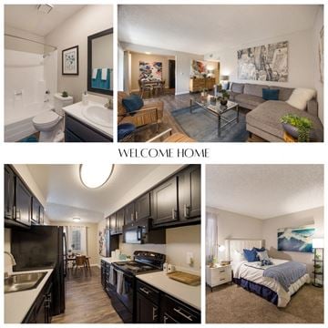 Las Vegas apartment for rent - A series of images showcasing different rooms in a home.