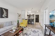 Philadelphia apartment for rent - Living room with TV at The View at Old City, Pennsylvania