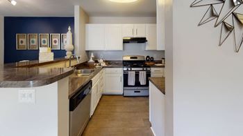 Efficient appliances in kitchen