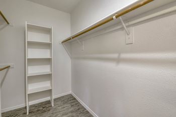 Spacious closet view