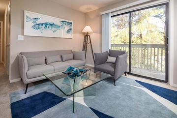Norcross apartment for rent - a living room with a couch and a glass table