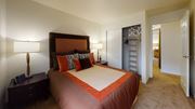 Everett apartment for rent - Bedroom with cozy bedat North Creek Apartments, Washington, 98208