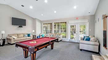 Clubhouse with billiards and tv
