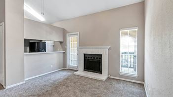 Living room with fireplace