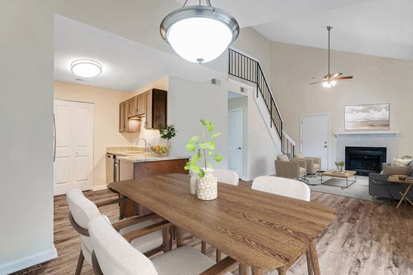 St. Charles apartment for rent - Dining And Kitchen at Glen at Bogey Hills, St. Charles, Missouri
