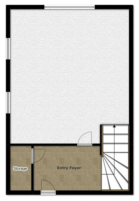 Floor plan for 3 beds, 2.5 baths, 1418 sqft