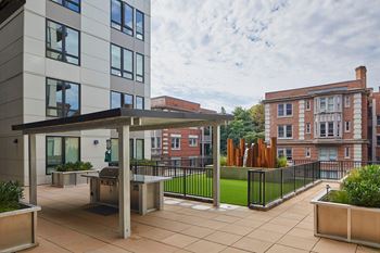 Courtyard with covered grill