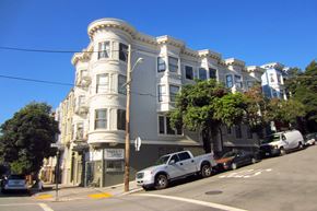 San Francisco apartment for rent - a building on the corner of a city street