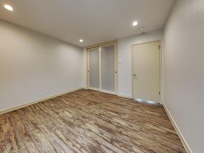 San Francisco apartment for rent - the living room of a new home with wood flooring and white walls