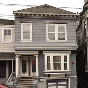 San Francisco apartment for rent - a gray house with white windows
