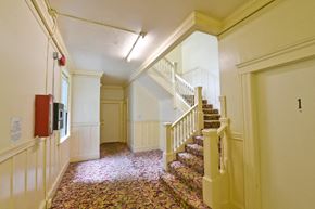 San Francisco apartment for rent - the entrance hall of a house with a staircase and a door