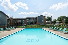 West Des Moines townhouse for rent - A pool with the letters "CCV" in the middle of it.