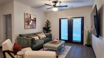 Ceiling fan in living and bedrooms