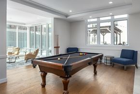 St Louis apartment for rent - clubroom with billiard table at 2200 LaSalle Apartments, Missouri