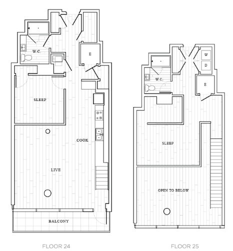 Floor plan for 2 beds, 2 baths, 1768 sqft