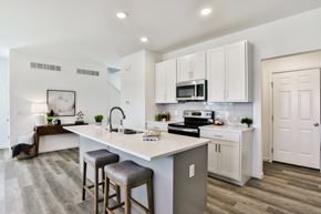 Lake St. Louis apartment for rent - Kitchen with white cabinets at The Willows, O'Fallon