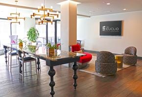 St Louis apartment for rent - Community Clubhouse With TV at The Euclid, St Louis, MO, 63108