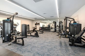 Fitness center with cardio and strength equipment