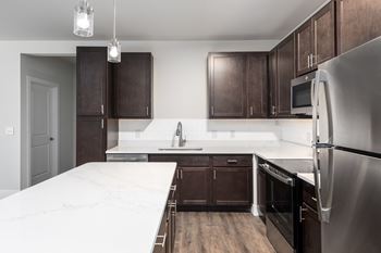 Granite countertops in select units
