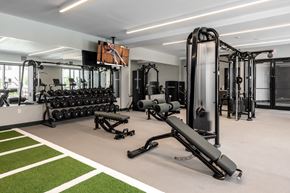 St. Louis apartment for rent - Modern Gym at The Rail, St. Louis