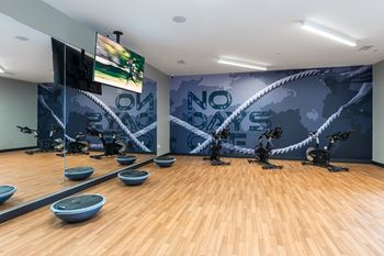 Spacious fitness center