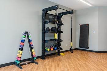 Weight on rack in gym