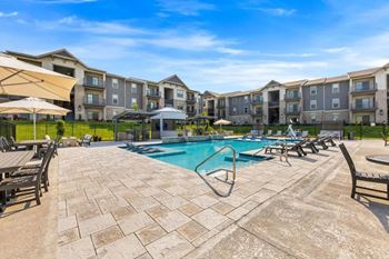 Heated salt water pool with sundeck
