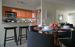 Bryn Mawr apartment for rent - Dining Room, Breakfast Bar stools, Looking into kitchen