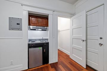 San Francisco apartment for rent - A kitchen with a dishwasher and a refrigerator.