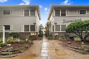 Santa Monica apartment for rent - A building with the name Shoreland on it.