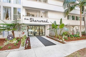 West Hollywood apartment for rent - The Sherwood hotel has a beautiful front entrance.