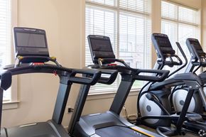 Harrisonburg apartment for rent - a row of exercise bikes in a gym