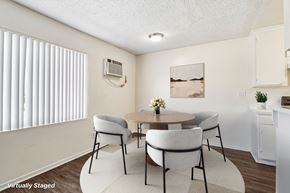 Los Angeles apartment for rent - A dining room nicely lit by a large window.