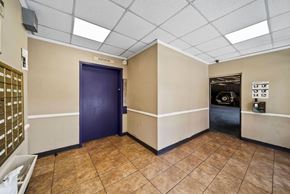 Los Angeles apartment for rent - A room with a purple door and a sign that says "LIBRARY".