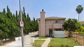 Los Angeles apartment for rent - A house with a no parking sign in front of it.