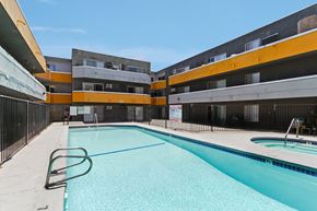 Los Angeles apartment for rent - A swimming pool in a residential area.